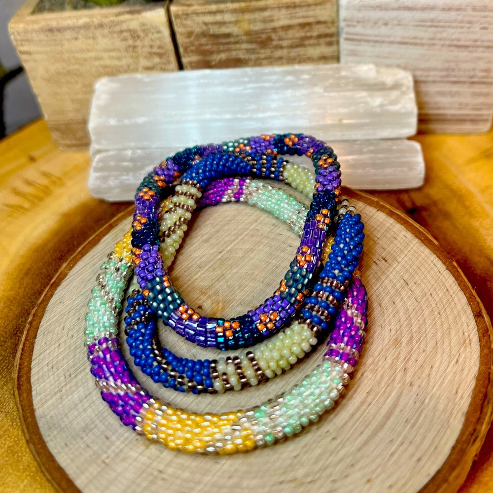 3 for $25: Nepal Beaded bracelets 💙💜✨